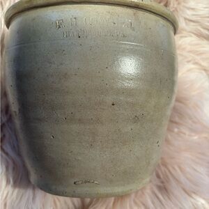 Antique F. H. Cowden stoneware crock